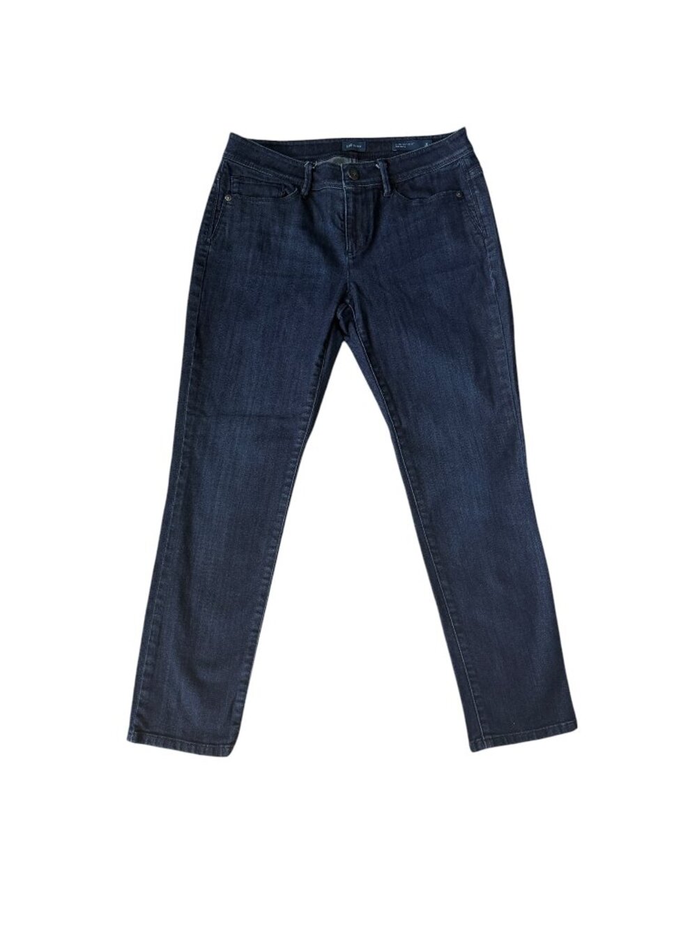 J. Jill Denim Authentic Fit slim ankle dark wash blue denim stretchy jeans 4P